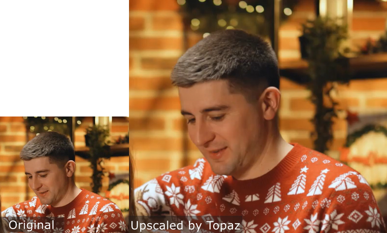 Original vs Upscaled by Topaz