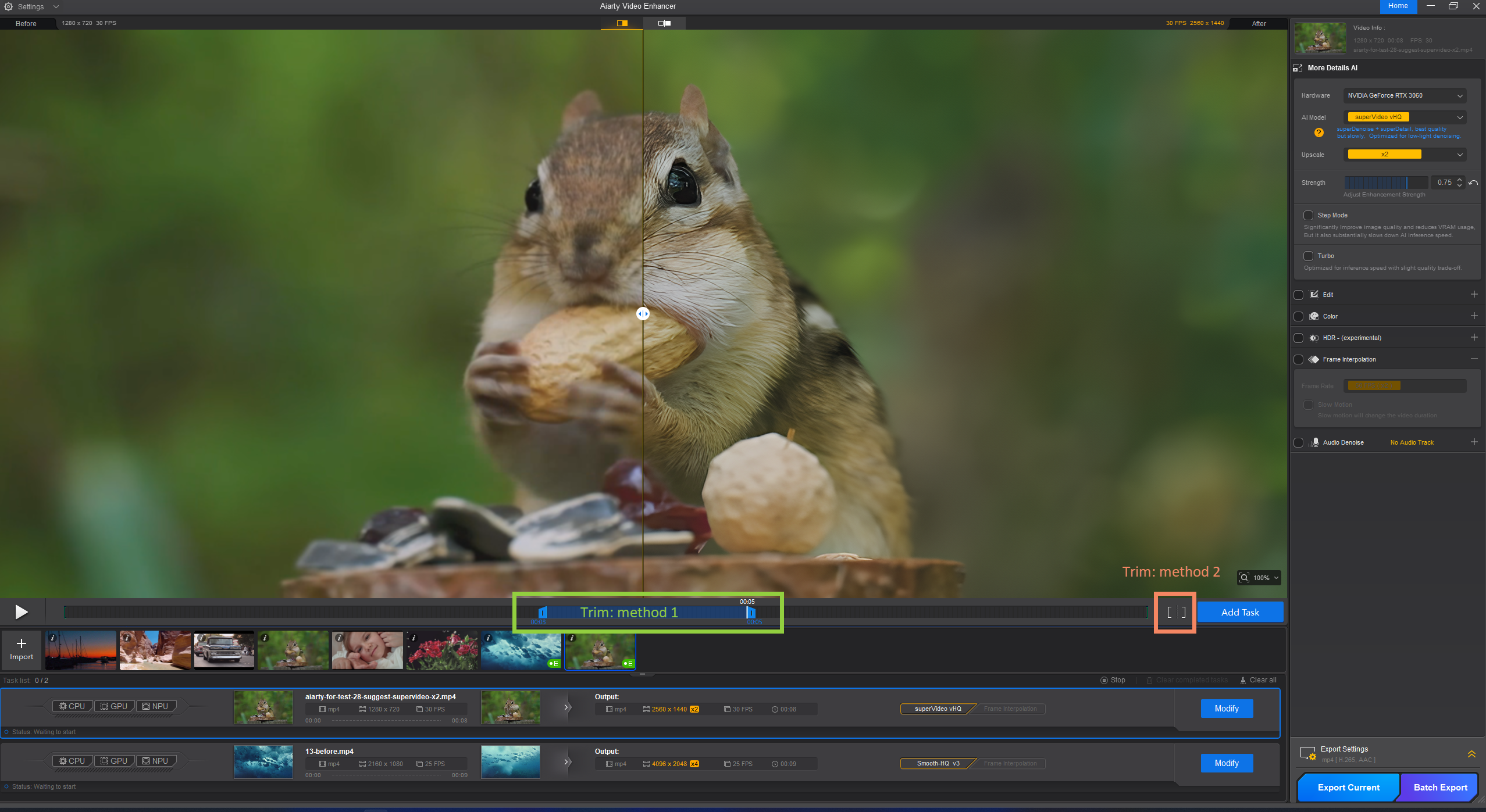 enhance free stock footage to 4K