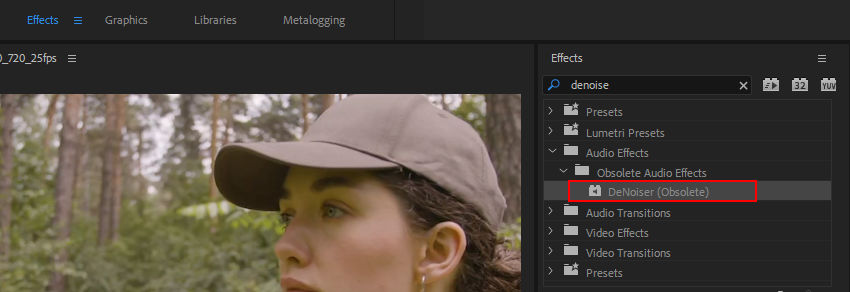 Reduce background noise with Premiere Pro DeNoiser