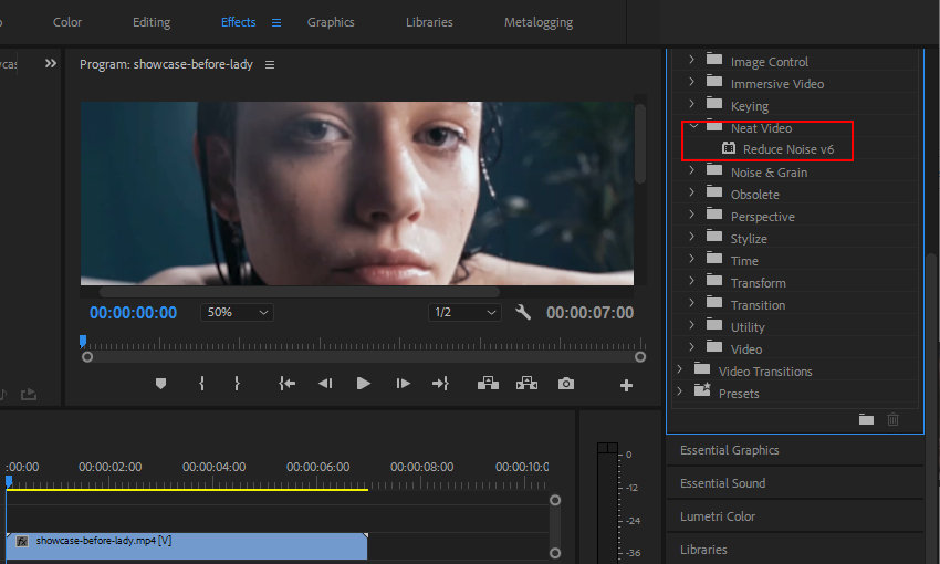 Remaster noisy video with Premiere Pro