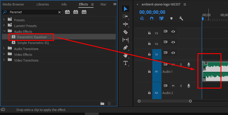 Premiere Pro Parametric Equalizer