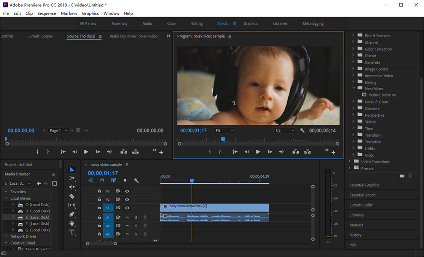 Premiere Pro video restoration software