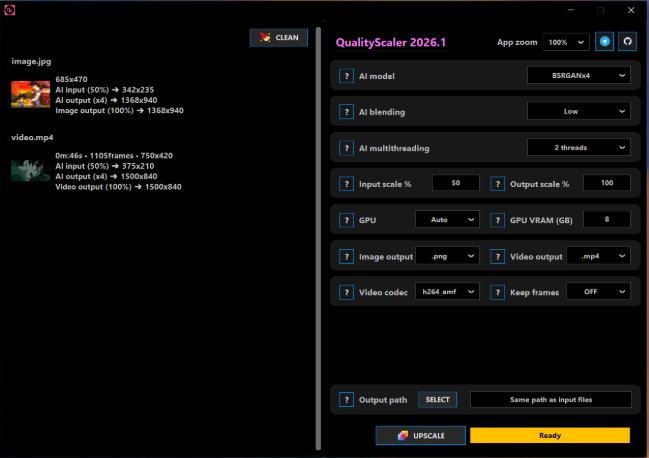 Best free open source AI video upscaler and enhancer - QualityScaler