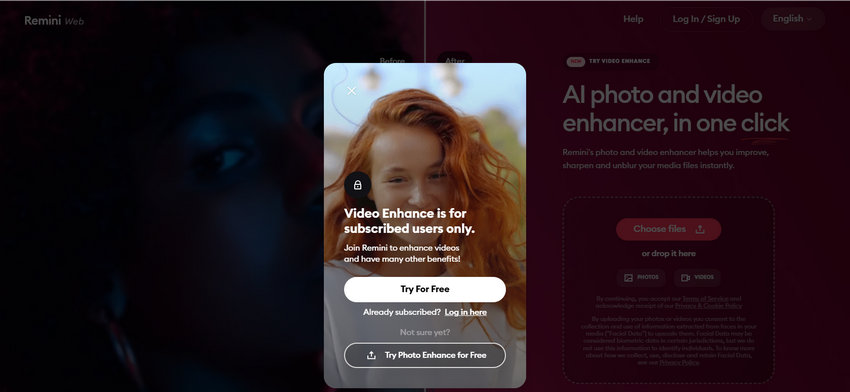Remini Video Enhancer online