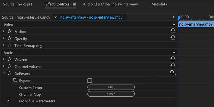 Reduce background noise with Premiere Pro DeNoiser