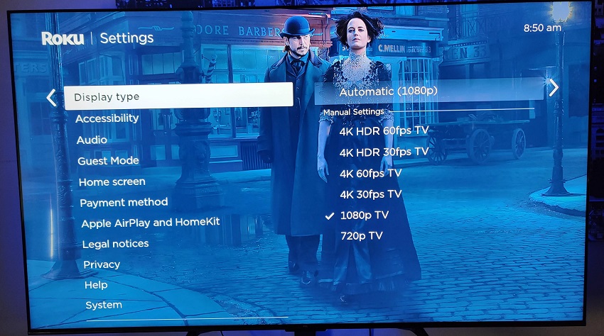 Roku display settings