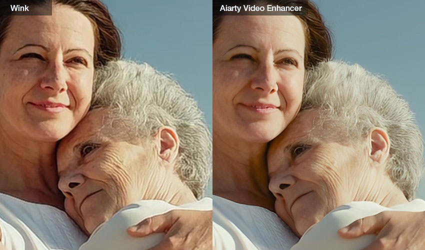 Wink video upscaler VS Aiarty