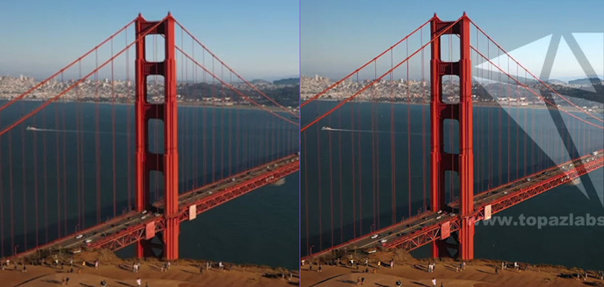 Topaz AI video sharpening quality