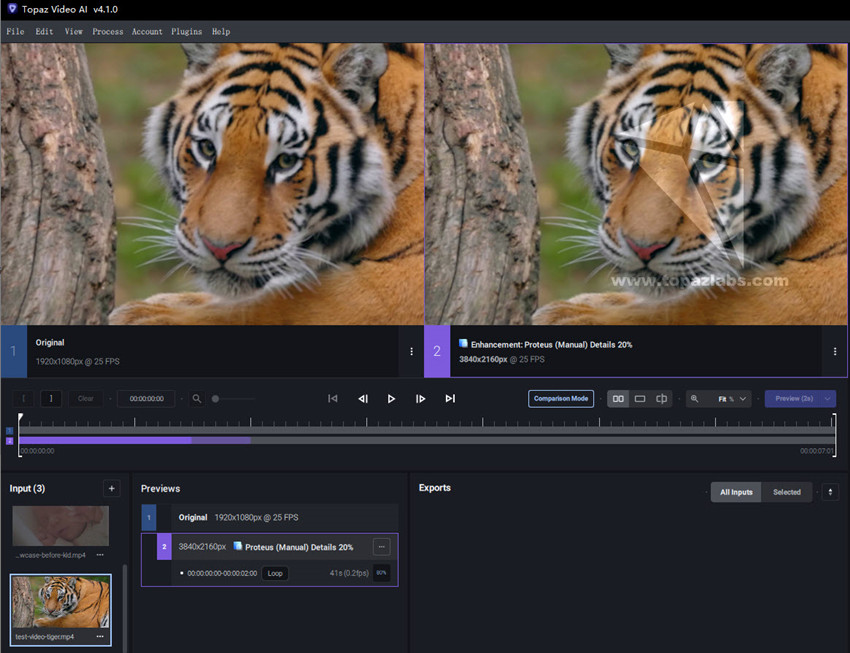 best video enhance AI settings for HD upscaling