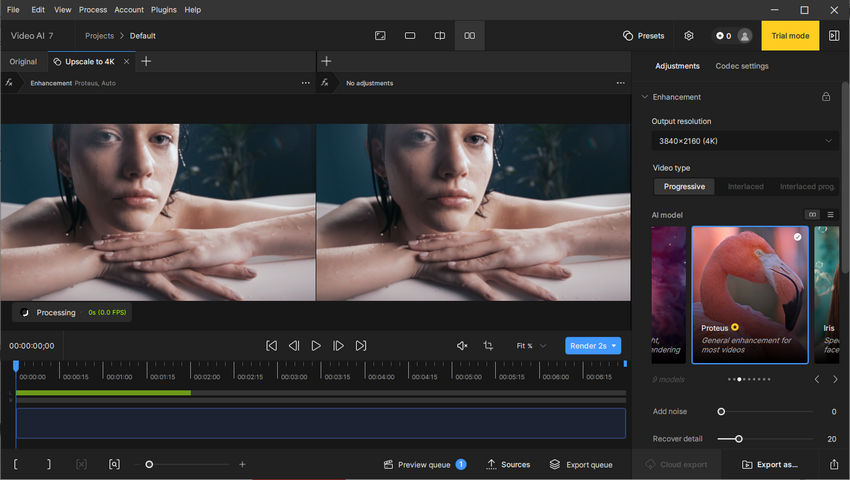 Remaster video with Topaz Video AI