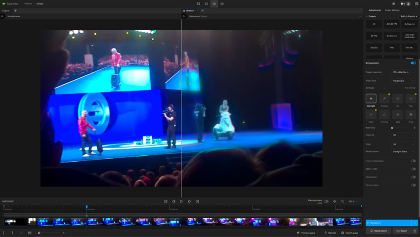Topaz Video interface