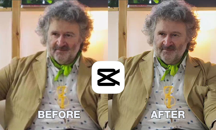 Unblur video in Capcut: before and after results