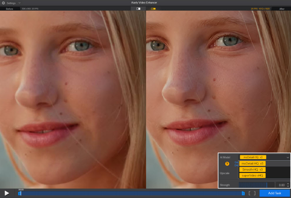 Using Aiarty for Video Upscaling