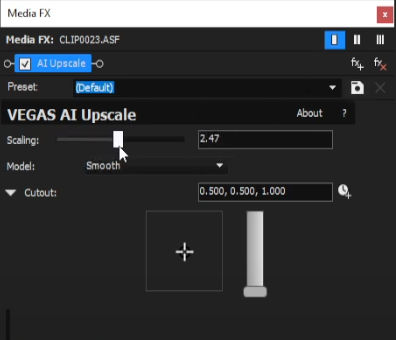 Upscale video in Sony Vegas Pro