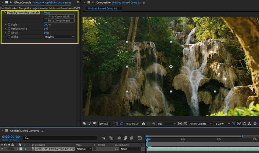 Adjust Detail Preserving Upscale parameters
