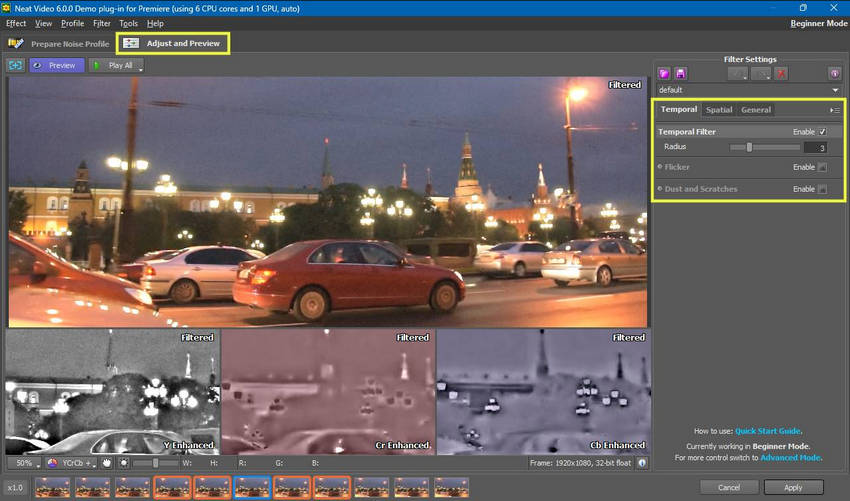 preview and manual adjust