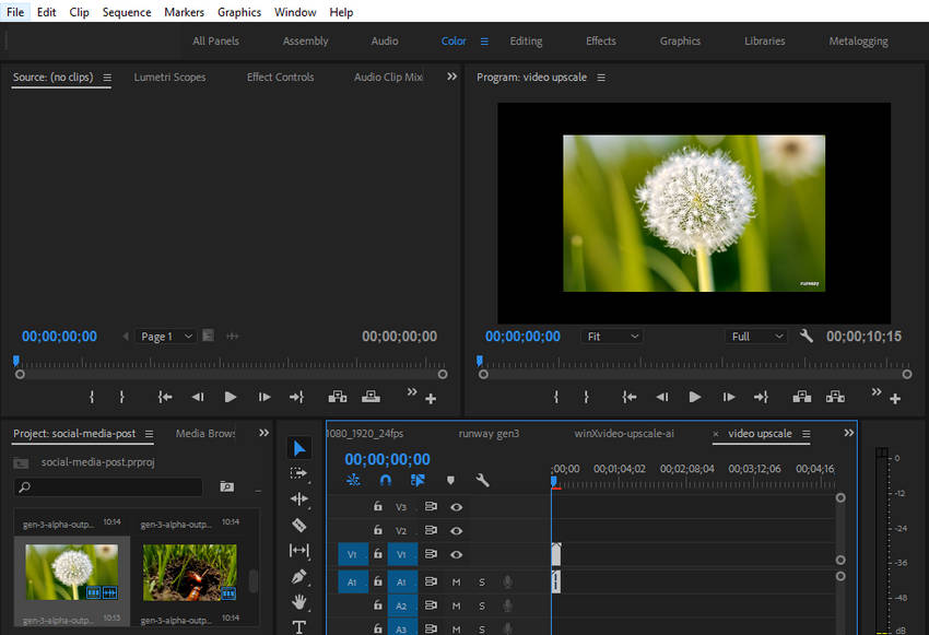 import video to be upscaled