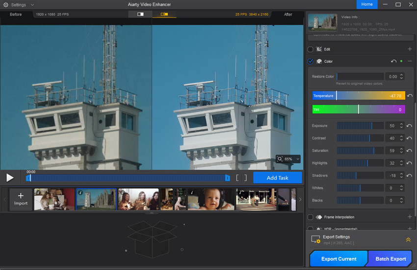 improve the color quality of faded or damaged VHS tapes