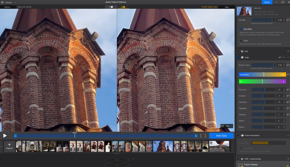 restore transcoded video quality in Aiarty Video Enhancer