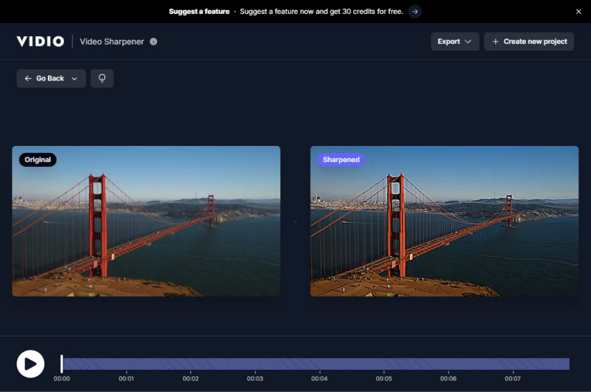 how to sharpen video online free