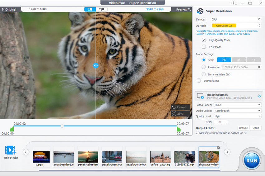 Best video quality enhancer - VideoProc Converter AI