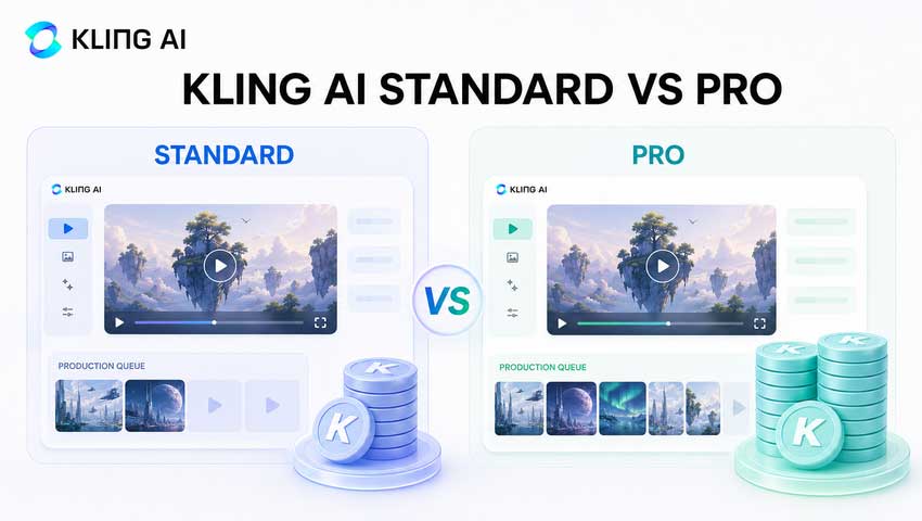 Kling AI Standard vs Pro pricing plan comparison