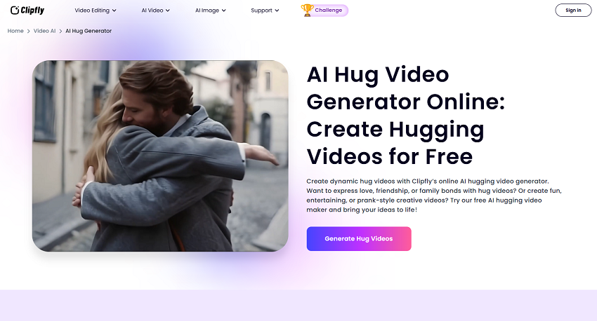 Clipfly AI Hug Video Generator