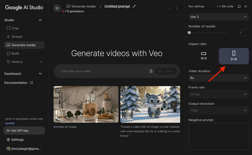 Generate video with Veo 3