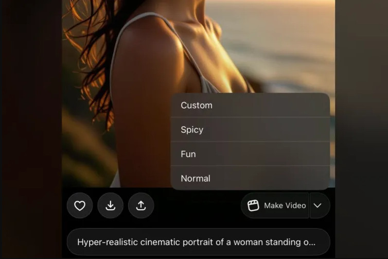 Use Spicy mode in Grok Imagine