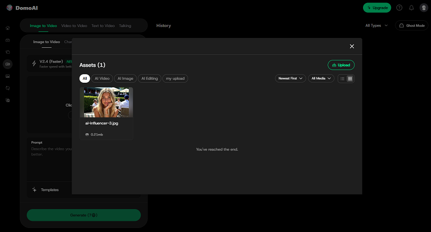 how to convert image to video in DomoAI - 2