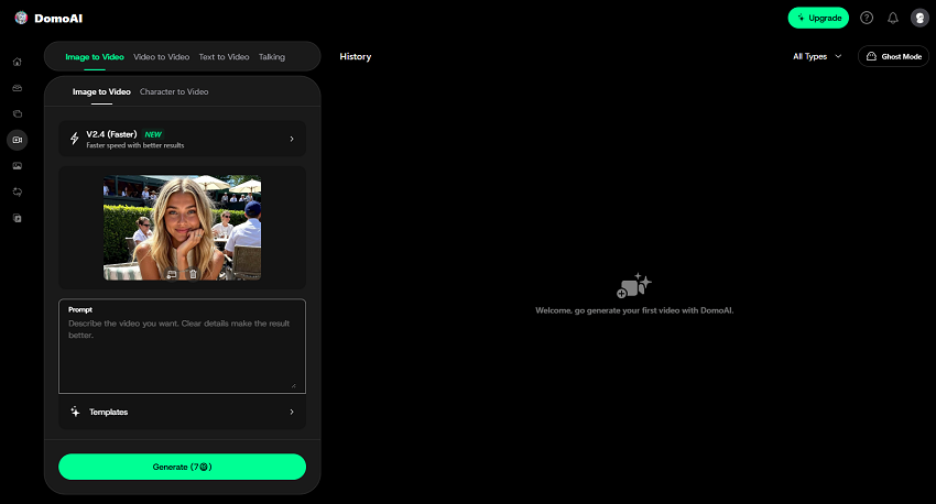 how to convert image to video in DomoAI - 3