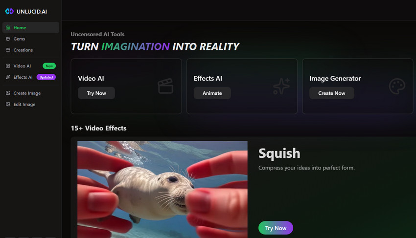 UNLUCID AI uncensored video generator