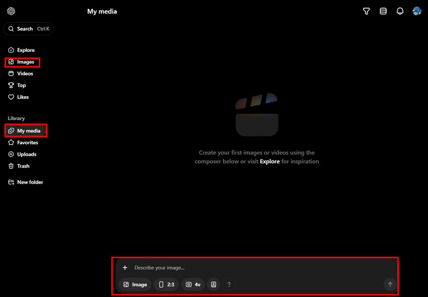 Use Sora AI to generate image