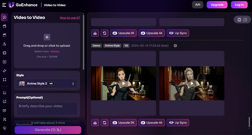 GoEnhance AI – Professional-Grade Video to Animation Converter
