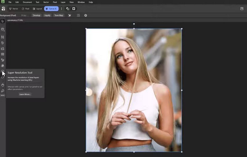 Enable Super Resolution in Affinity Photo