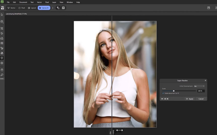 Enable Super Resolution in Affinity Photo