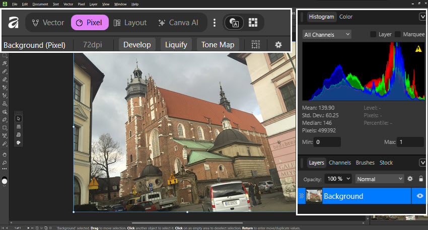 Affinity Photo Interface