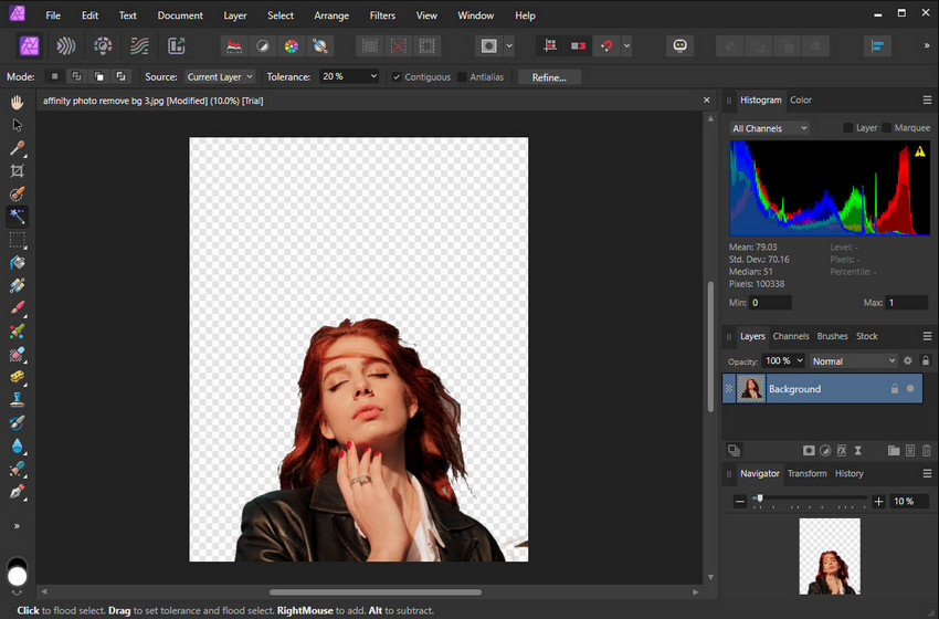 Affinity Photo remove background