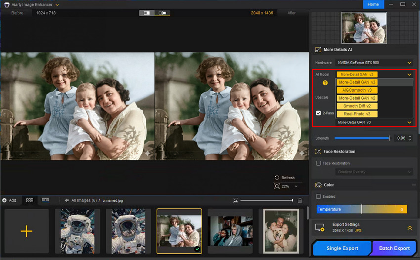 Aiarty Image Enhancer AI Models