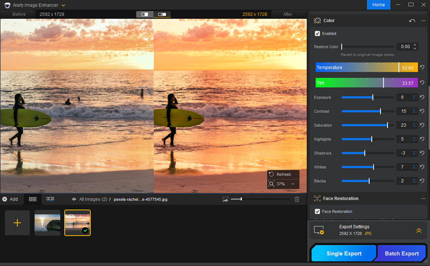  adjust colors in upscaled image in Davinci Resolve alternative