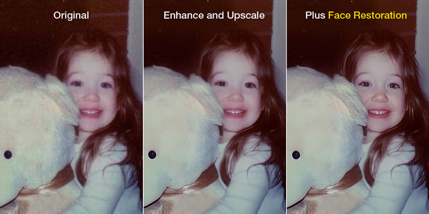 Aiarty Image Enhancer Face Restoration Off vs On