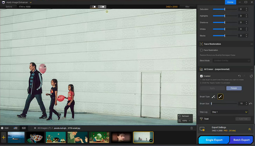 remove person from photo with AI