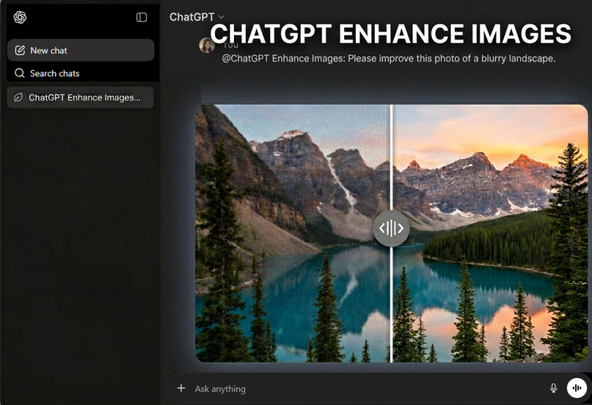 ChatGPT enhance image quality
