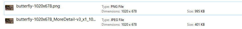 Compare file size