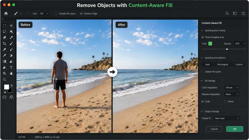 Content-Aware Fill Photoshop Full Guide [2026 Updated]