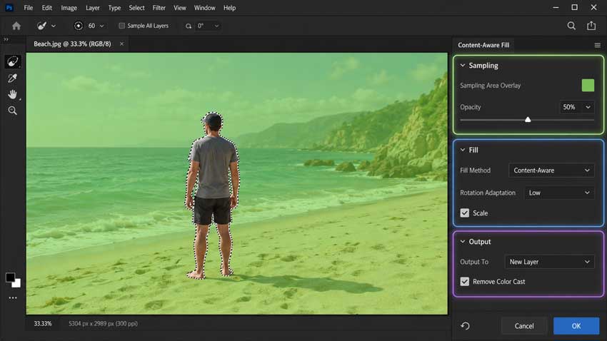 Content-Aware Fill Settings Explained