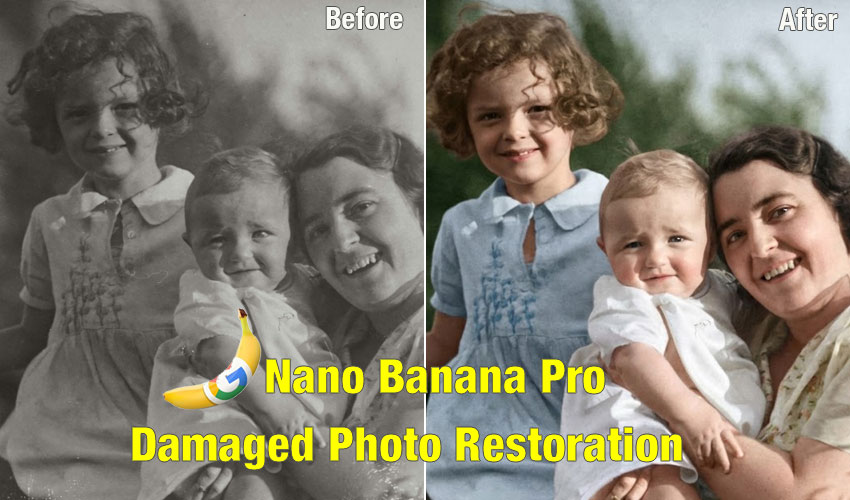 Nano Banana Pro damaged photo restoration
