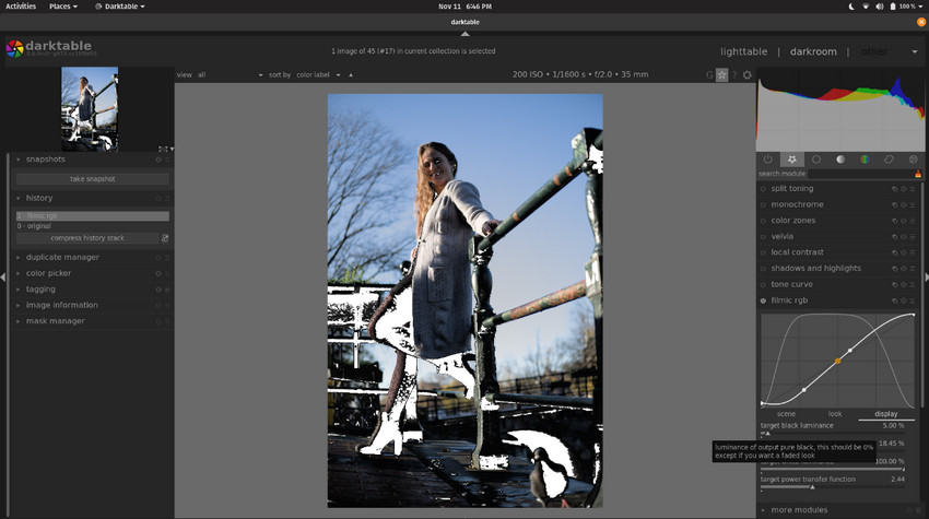 Darktable Filmic RGB