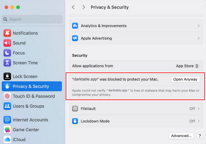 Install Darktable on Mac