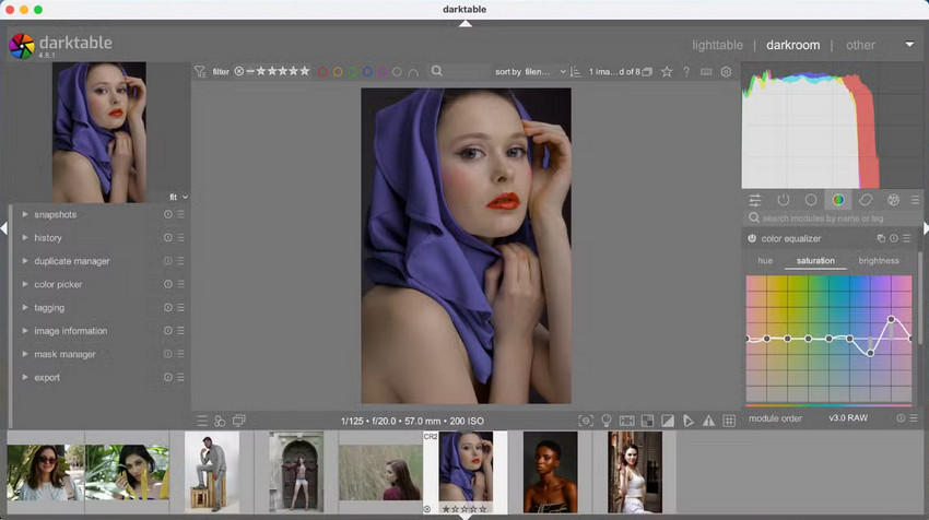Darktable Mac color correction
